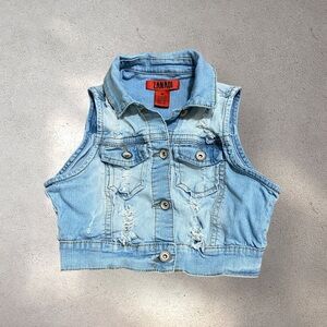 Y2K ZANADI CROPPED DENIM VEST